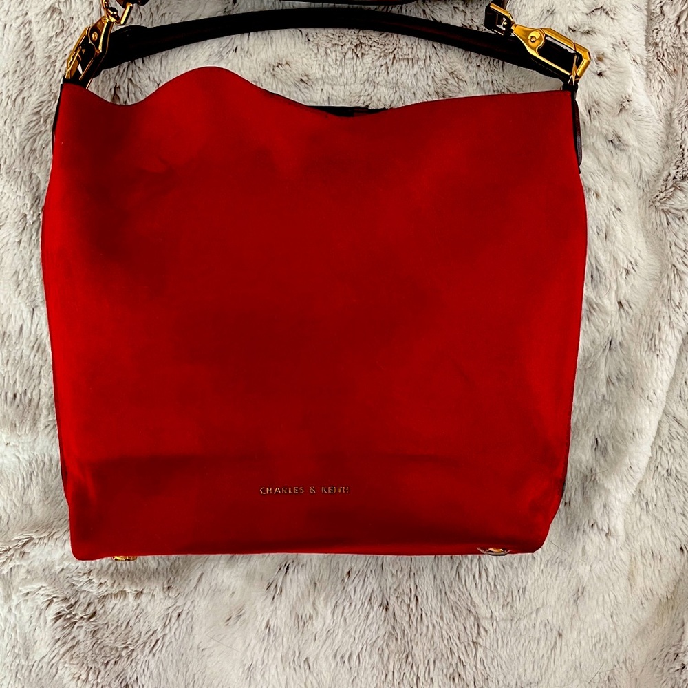 Charles & Keith red purse.  Brand new.